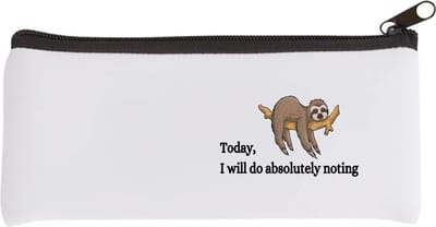 Akyol - today i will do absolutely nothing Etui - Quotes - mensen die houden van quotes en niks doen - ik ga lekker niks doen - quotes - verjaardagscadeau - verjaardag - cadeau - kado - geschenk - gift - 20 bij 9 cm