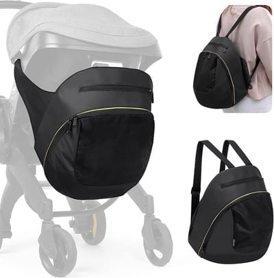 Allecto Plus - Clip-on opbergtas voor kinderwagen en autostoel | Ruime capaciteit | Luiertas met anti-slip rits | Kinderwagen organizer tas | Draagbare rugzak | Moedertas voor onderweg