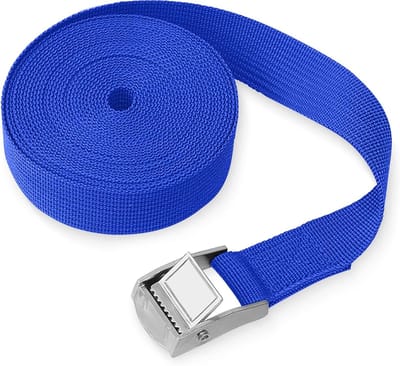 Spanbanden Set - Sjorbanden Ratel - Bagage Vervoeren - Verstelbare Gesp - 5 Meter - Blauw