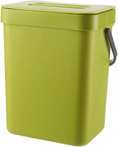 Keuken Afvalbak - Compostbak Aanrecht - Afval Scheiden - Met Deksel - 3 Liter - Wit