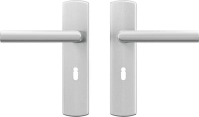 AXA Deurbeslag set Binnendeur - Curve Klik Milan - Deurkruk Aluminium - met sleutelgat - SL55 - Deurklink met schild