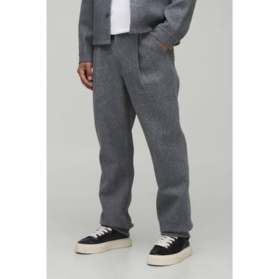 Straight Fit Brushed Trouser | Grey | Size XS