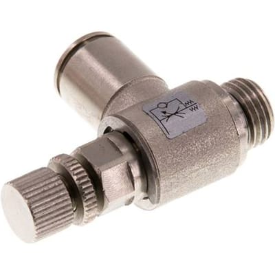L-stuk Regelventiel 10 mm - G1/4'' Regeling-in Messing Kartelschroef
