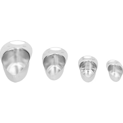 4 stuks/set maatlepel roestvrij staal maatbeker keuken kookgereedschap voor bakkerij thuis white