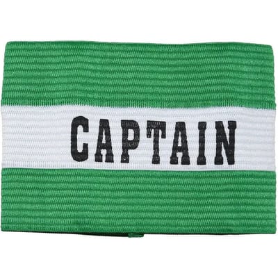 Precision Aanvoerdersband Captain Junior Polyester Groen/wit Mt S