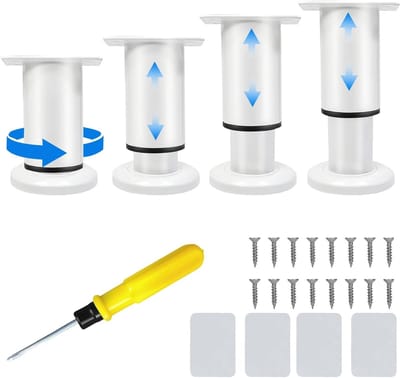Verstelbare Meubelpoten Set van 4, Hoogte Instelbaar van 8-12 cm, Ideaal voor Kasten, Banken en Bedden, Antislip Metalen Poten voor Meubels