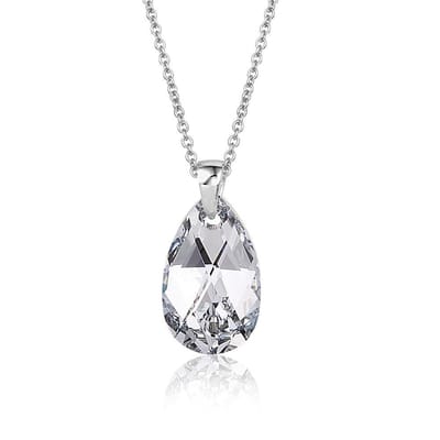 Montebello Ketting Jan DZ515 - Swarovski Druppel - 925 Zilver Gerhod. - 16mm - 50cm