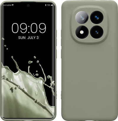 kwmobile telefoonhoesje geschikt voor Xiaomi Redmi Note 14 Pro+ 5G / Redmi Note 14 Pro Plus 5G - Hoesje voor smartphone - Precisie camera uitsnede - In grijsgroen