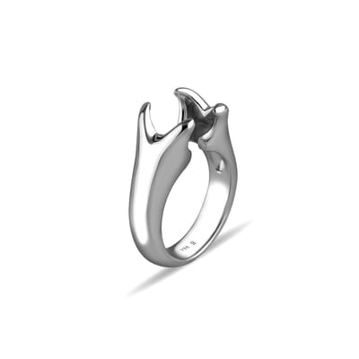 Quiges - 925 Zilver Eligo Ring Gewei voor verwisselbaar 10 mm Bolletje - Maat 16 - NER01316