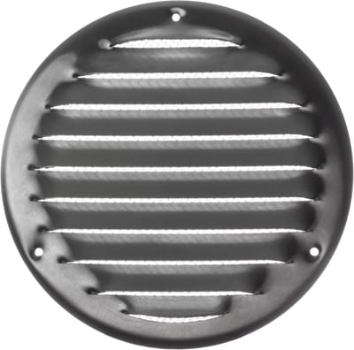 Rond Metalen Ventilatierooster 125mm met Insectenhor - Rooster voor Ventilatie en Afvoer