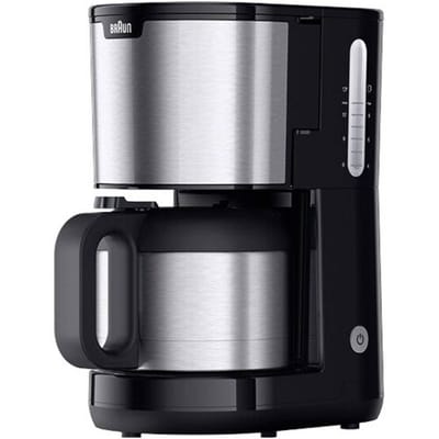 Braun KF 1505 BK Koffiezetapparaat RVS, Zwart Capaciteit koppen: 9 Met filterkoffie-functie