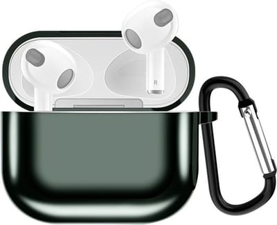 By Qubix - AirPods 3 hoesje - TPU - Electroplating series - Donkergroen