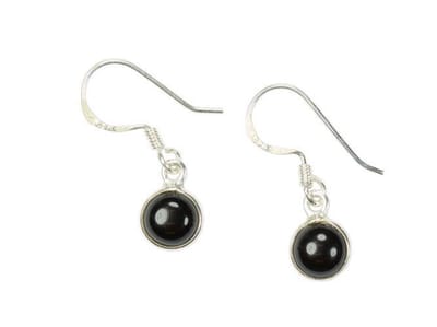 Zilveren oorbellen Onyx 925 zilver (incl. oorbel stoppers)