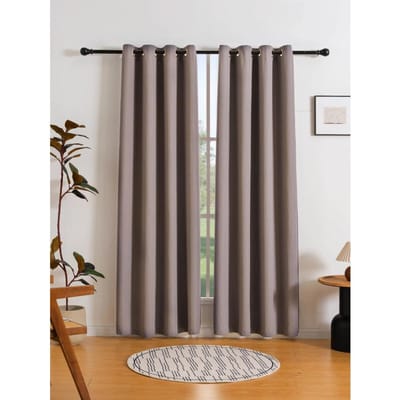 1 stuks minimalistische effen kleur isolerende en zonwerende gordijnen geschikt voor slaapkamers, woonkamers, balkons 1.3x1.6m&Grommet Top gray
