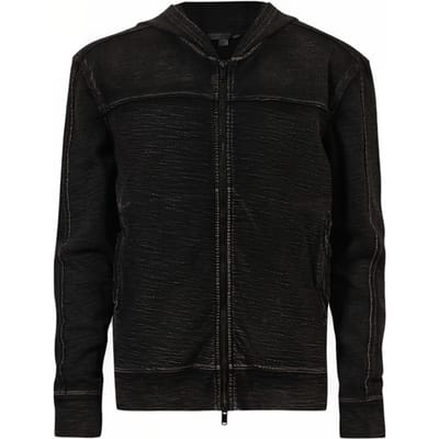 John Varvatos Norton Ls Hightwist Slub Ctn Pullover Ho Black Maat: XS | Cardigans Outlet | Heren | Zwart