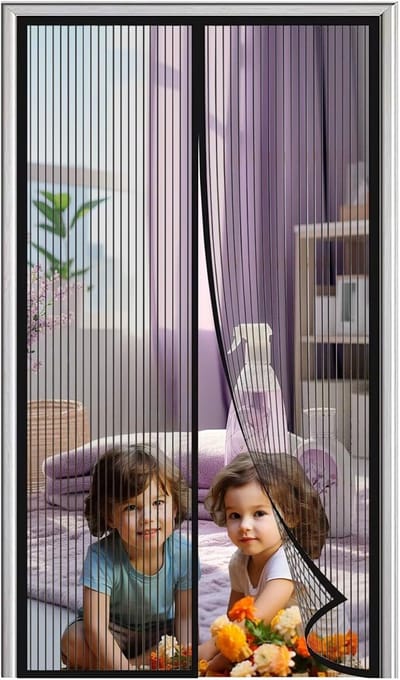 Magnetisch Hordeur XXL 165x210cm Zelfsluitend voor Openslaande en Schuifpuien