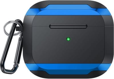 By Qubix - AirPods 3 hoesje - TPU - Anti fall series - Zwart / Blauw