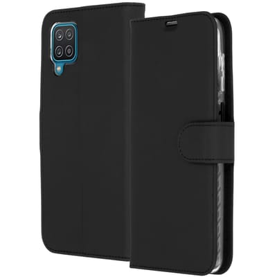 Accezz Hoesje - Geschikt voor Samsung Galaxy A12 - Wallet Softcase Bookcase - Zwart