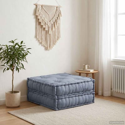 vidaXL - Modulebankeenheid - Stof - Grijs - 70 - x - 70 - x - 36 - cm
