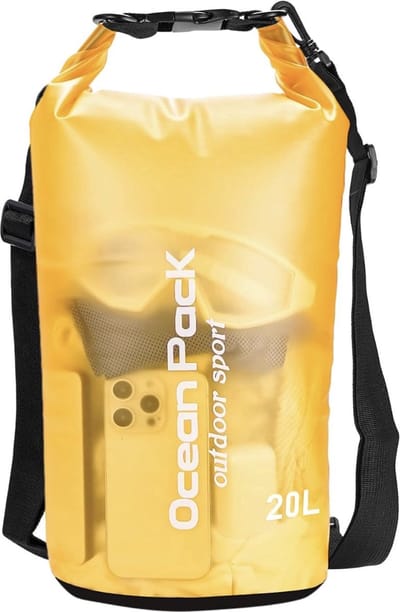 Nixnix® - Waterdichte Tas - Dry bag - 20L - Geel - Ocean Pack - PVC