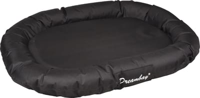 Hondenmand Dreambay® Ovaal Zwart – 120x90x16 cm – waterafstotend & wasbare hoes – stevig orthopedisch hondenkussen – Flamingo