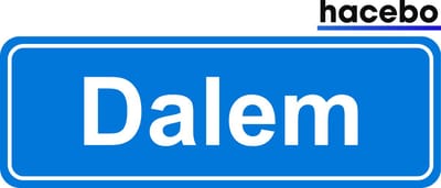Hacebo - Plaatsnaam Sticker - 29x10 CM - Dalem sticker - Verkeersborden sticker - grappige cadeaus - Dalem