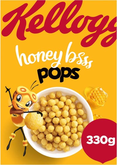 Kellogg's Honey Pops Ontbijtgranen - 4 x 330 gr - Voordeelverpakking