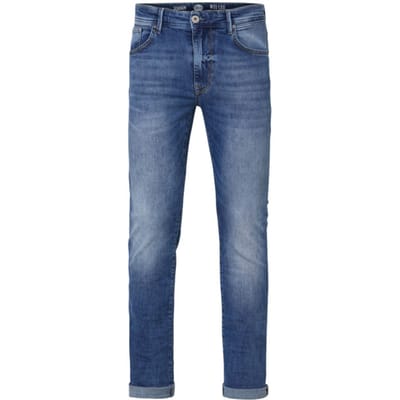 Petrol Industries Heren Jeans Slim Fit Seaham Futureproof - Spijkerbroek - Essentials Collection - Blauw - Maat W30L34