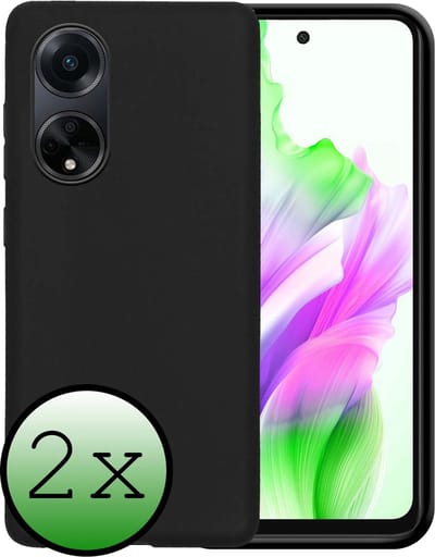 Hoesje 2 Stuks - Geschikt voor OPPO A98 - Sterk & Shockproof - Case Siliconen - Back Cover - Telefoon Hoes - Zwart