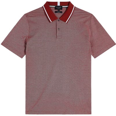 Ted Baker Arts Mini Jacquardsteek Heren Donkerrood Poloshirt
