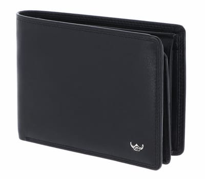 Golden Head Leren portemonnee Polo RFID Protect Scheintasche mit Geheimfach 1159 Schwarz zwart