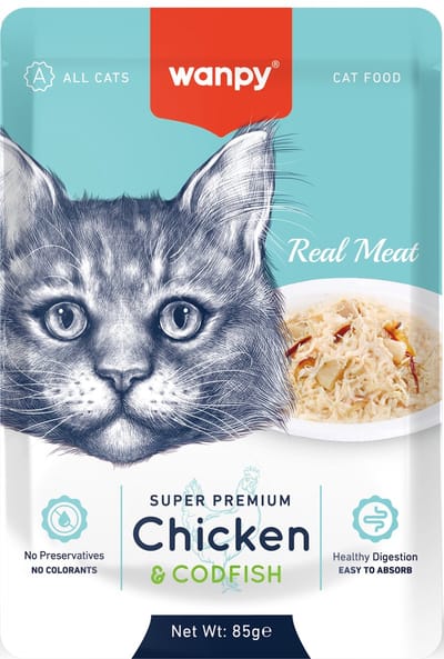 Wanpy - Fillet in Jelly - Kip & Kabeljauw- Super Premium - Kattenvoer - Natvoer