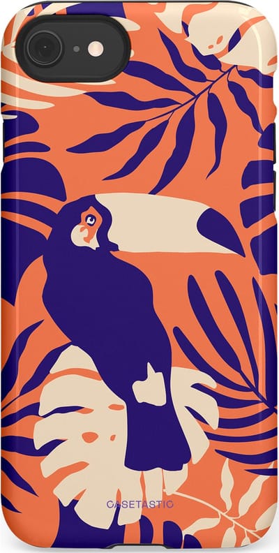 Casetastic Hoesje Geschikt voor Apple iPhone 7/8/SE - Stijlvolle Beschermende Duo-layer Case - Paradijs Toekan