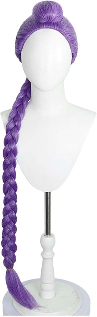KZQ Lange Lichtpaarse Pruik Voor Anime Halloween Cosplay Feest Carnaval Rollenspel Kostuum Dames Heks Fantasy Karakter Haaraccessoires