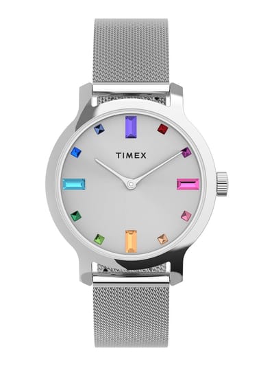 Timex Transcend™ Quartz Analoog Horloge Silber Case: 100% Laag Lood Messing | Armband: 100% Roestvrij Staal 31 mm TW2U92900AJ