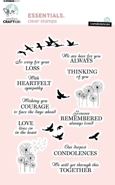 Clear stamps Condolences - Essentials nr. 725
