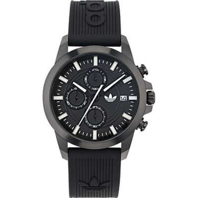 Adidas Originals Expression Two Chrono AOFH24521 Horloge - Siliconen - Zwart - Ø 43 mm