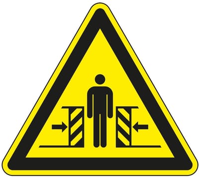 Waarschuwingssticker klemgevaar - ISO 7010 - W019 300 mm