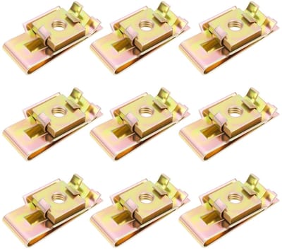 Dailygoods- U-Clip Moeren 20 Stuks - M4 Bevestigingsmiddelen - Gegalvaniseerd Staal - 24x10mm - Veilig en Betrouwbaar - Eenvoudige Installatie - Kooimoeren