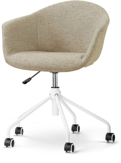 Nolon Nout-Otis bureaustoel taupe melange - wit onderstel