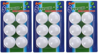 Set van 18 stuks tafeltennis pingpong balletjes - 40 mm - Wit - Kunststof ballen - Kinderspeelgoed