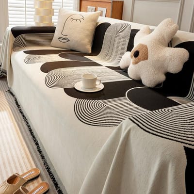 Nordische Eenvoudige Stijl Bank Handdoekhoes Chenille Antislip Allesomvattende Bankhoes Universele Hoes Vierseizoenen Antislip Mat 180*90cm