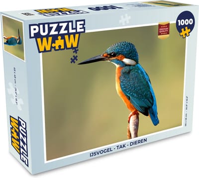 Puzzel IJsvogel - Tak - Dieren - Legpuzzel - Puzzel 1000 stukjes volwassenen