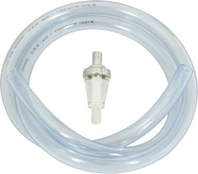 Durite transparente Ø8x12mm x 1m + filtre à essence conique pour robinet Ø9/10mm