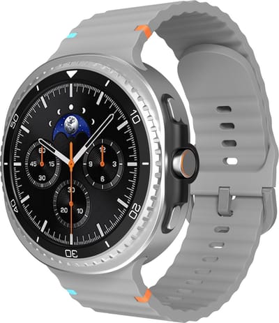 Cazy Horlogebandje geschikt voor Samsung Galaxy Watch Bandje (ActiveFlex) - Smartwatchbandjes - Universeel bandje geschikt voor Samsung Galaxy Watch 8 / Watch 8 Classic - Grijs