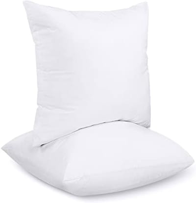 PromoHome Sierkussens Set van 2 - 65x65 cm Zachte Vulkussens voor Bank en Bed - Wit