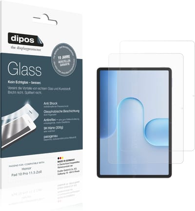 dipos – 2x Matte Pantserfolie geschikt voor Honor Pad 10 Pro 11.5 Zoll | 9H Screenprotector