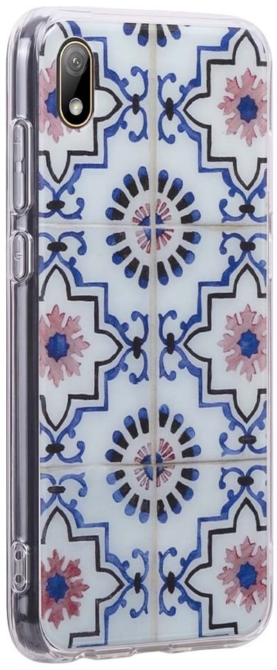 Bigben Connected, Hoesje geschikt voor Huawei Y5 2019 - Hardcase Oosterse Inspiratie Patroon, Blauw