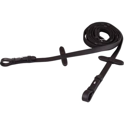 Teugel linnen 19mm blind/ronde gesp Black - Full | Zwart | Teugels paard