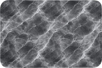 Badmat 90x60 cm - Antislip - Donkergrijs - Bliksem - Marmer - Badmatten voor badkamer - Badkamermat - Douchemat - Badkamer mat
